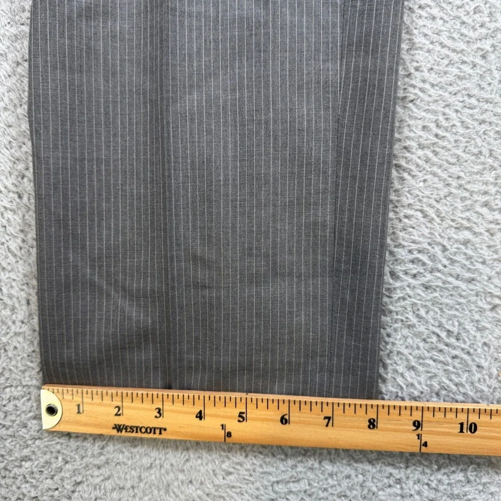 Banana Republic Vitale Barberis Canonico Gray Pinstripe Wool Dress Pants 33x31
